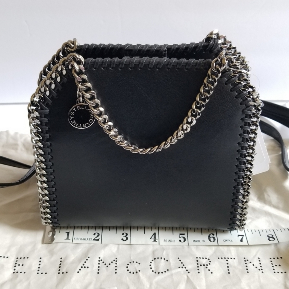 Stella McCartney Falabella Small Crossbody Bag Black Silver - Picture 7 of 10